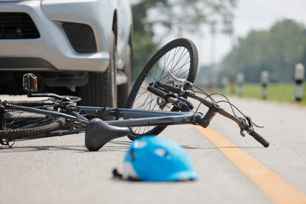 Bicycle on ground