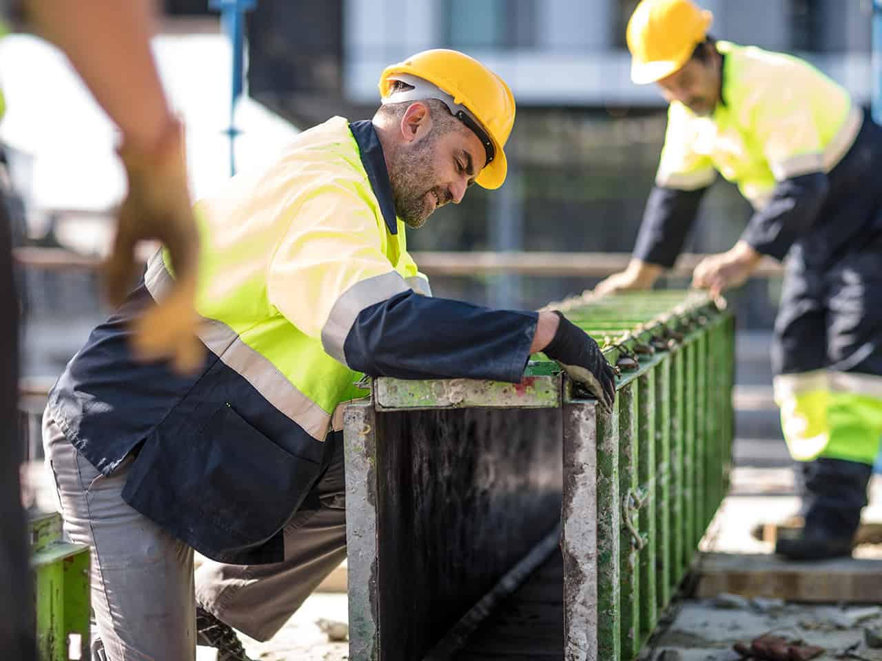 Construction worker on building site