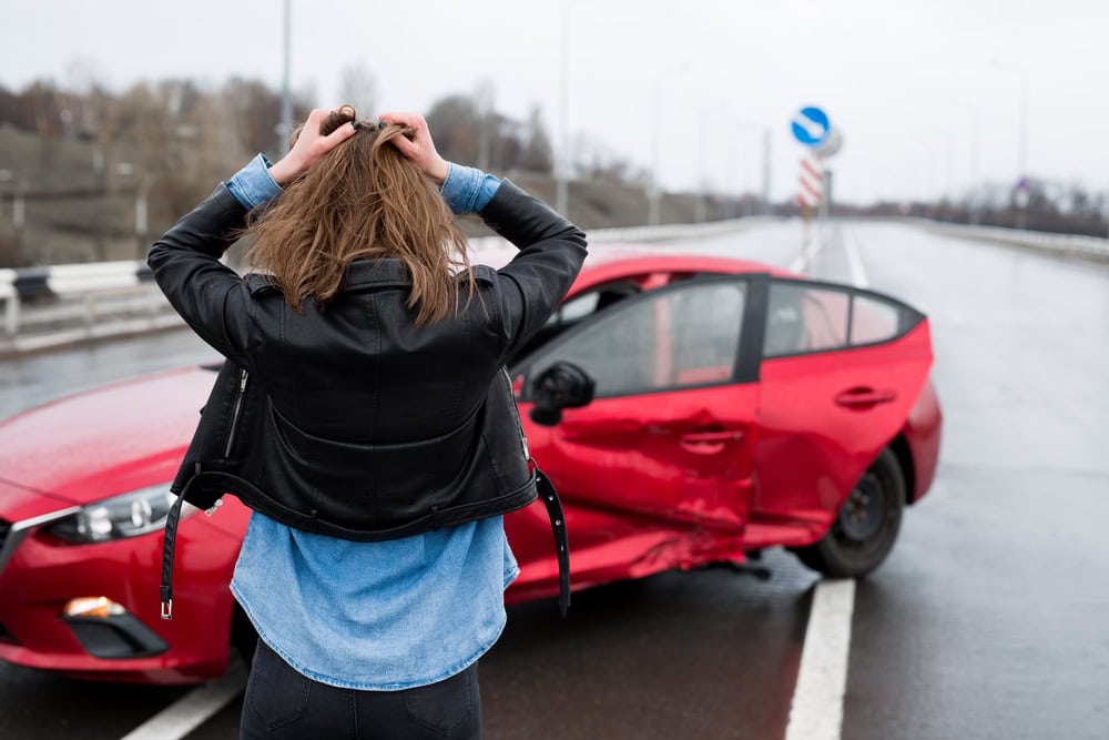 Photo of a car accident