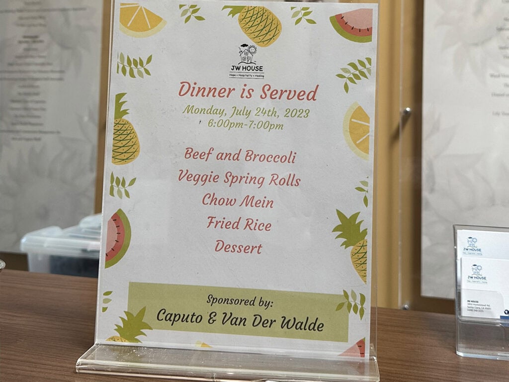 Dinner at jw house